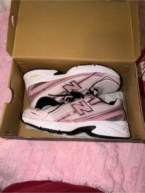 New Balance Light Pink and White Athletic Sneakers